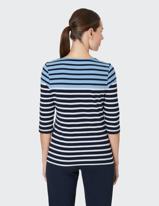 Joy Sportswear 3/4-Arm-Shirt CELIA T-Shirt mit feinem Ringeldessign Saisonschlussverkauf