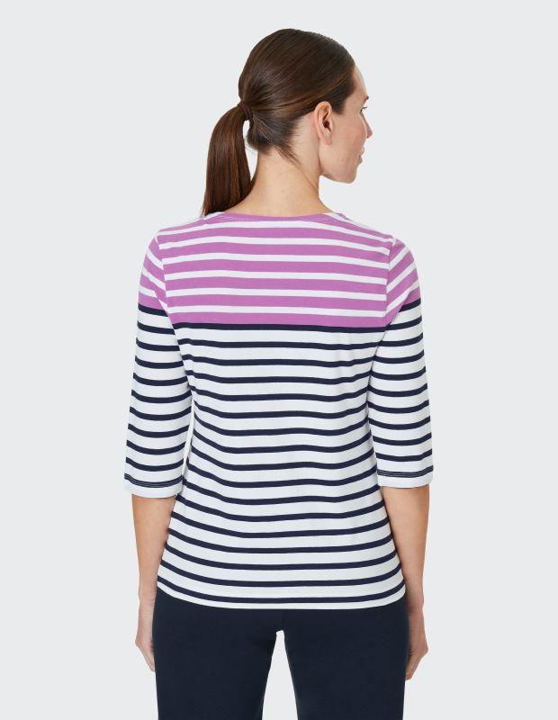 Joy Sportswear 3/4-Arm-Shirt CELIA T-Shirt mit feinem Ringeldessign Black Friday