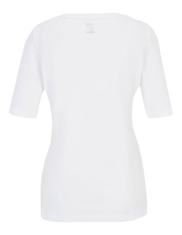 Joy Sportswear T-Shirt ARIA T-Shirt mit V-Ausschnitt und sanftem Schrift-Print zollfrei