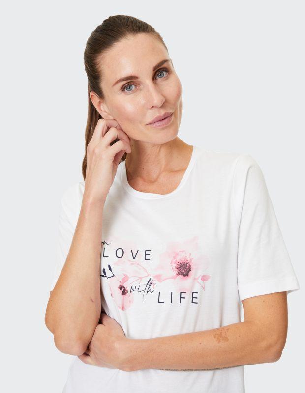 Joy Sportswear T-Shirt LUZIE Lockeres Shirt mit floralem Front-Print Discount Store für neue Produkte