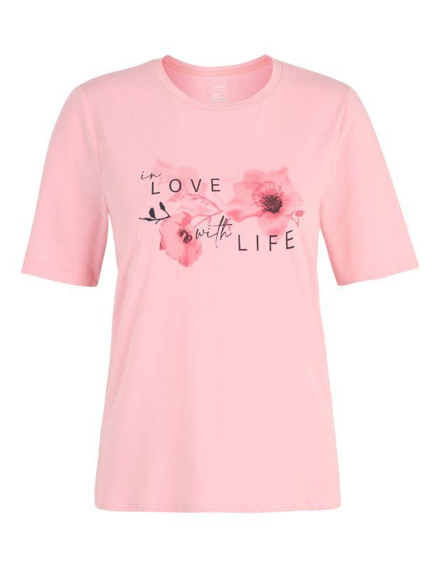 Joy Sportswear T-Shirt LUZIE Lockeres Shirt mit floralem Front-Print Super Rabatt