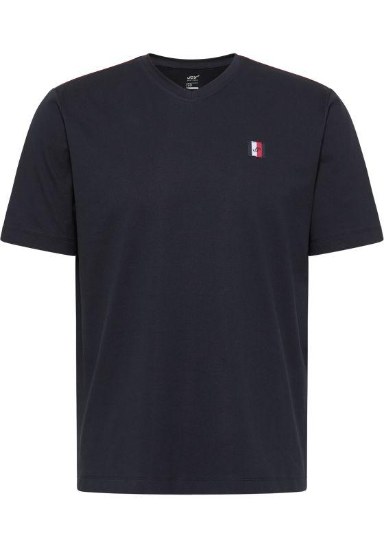 Joy Sportswear Sportshirt MARIUS V-Neck T-Shirt mit Logo Patch 2025