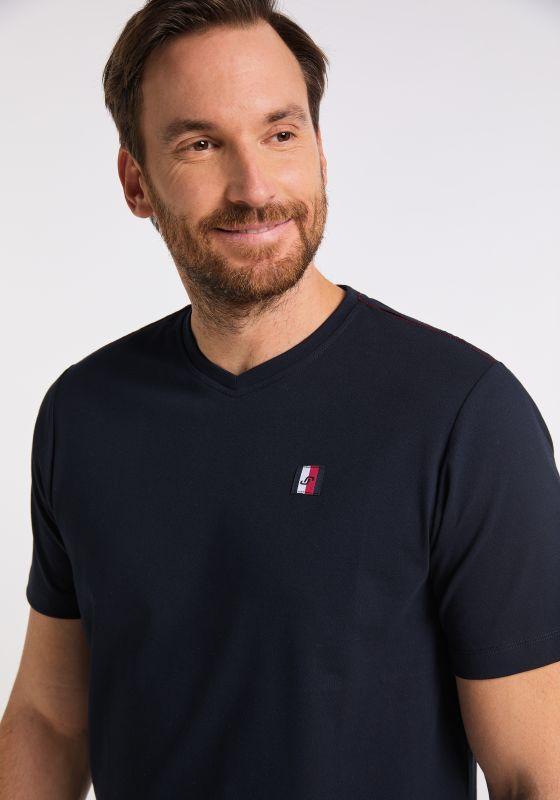 Joy Sportswear Sportshirt MARIUS V-Neck T-Shirt mit Logo Patch 2025