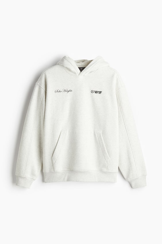 HM Bedruckter Hoodie in Oversized Fit Saisonschlussverkauf