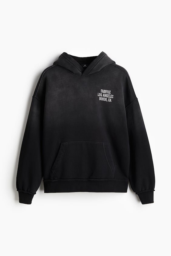 HM Bedruckter Hoodie in Oversized Fit Neueste Mode