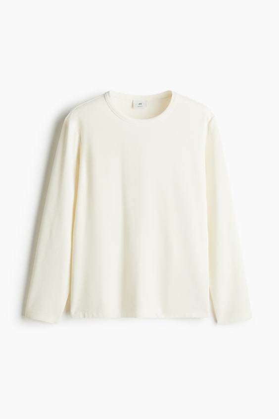 HM Langarmshirt mit Waffelstruktur in Regular Fit Riesige Ersparnisse