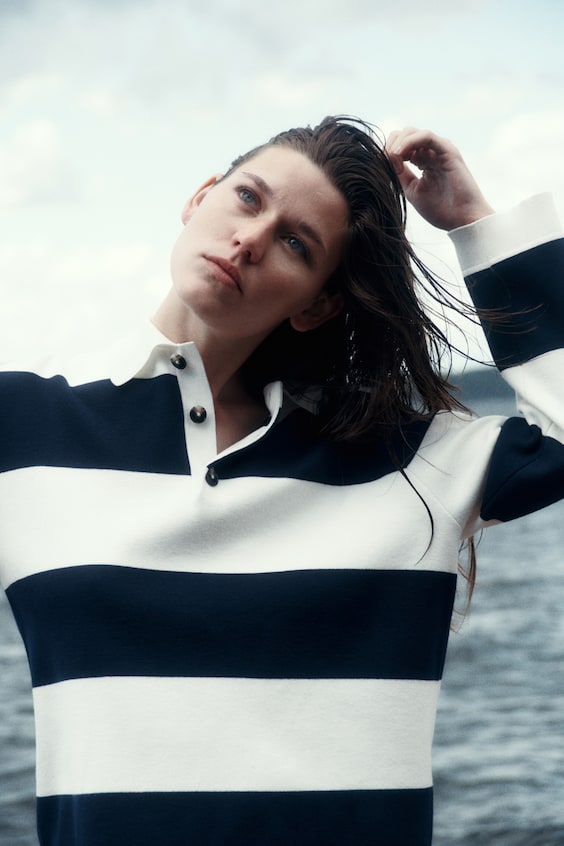 HM Polo-Pullover aus Feinstrick Zeitbegrenzte Promotion