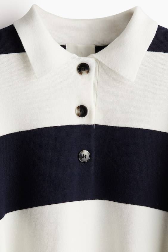 HM Polo-Pullover aus Feinstrick Zeitbegrenzte Promotion