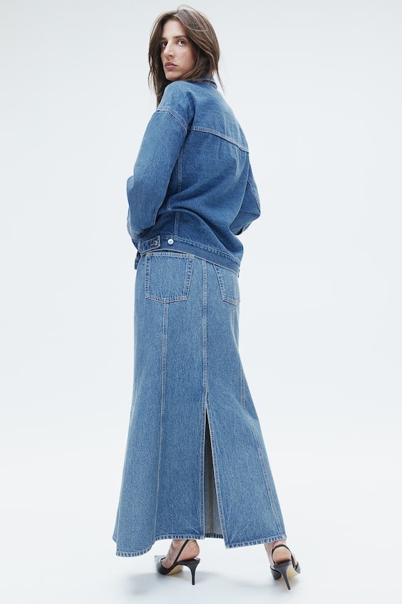 HM Ausgestellter Denimrock Fabrikladen