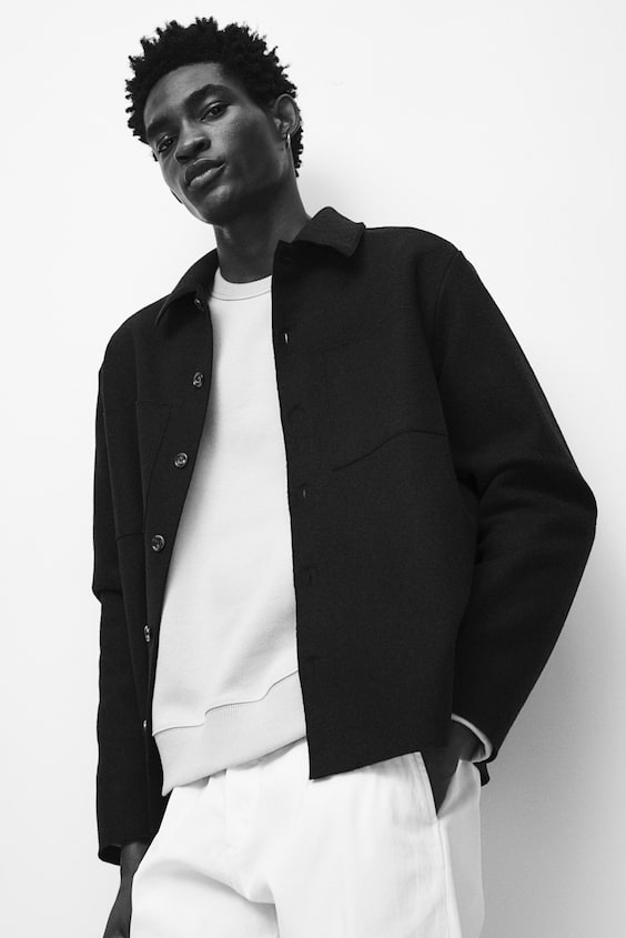 HM Overshirt aus Wollmix Regular Fit Sonderangebot der Fabrik