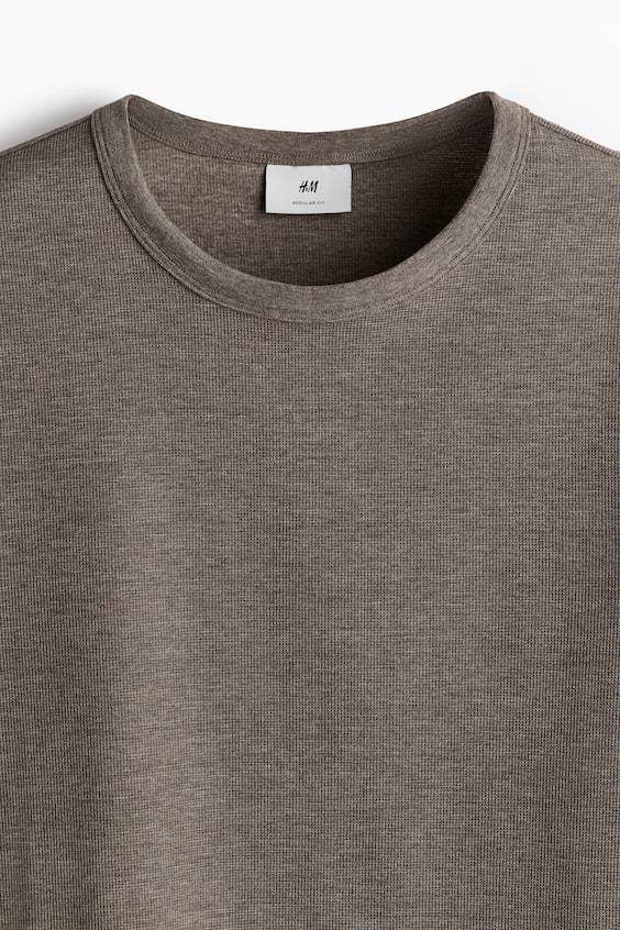 HM Langarmshirt mit Waffelstruktur in Regular Fit Vierteljährliche Förderung