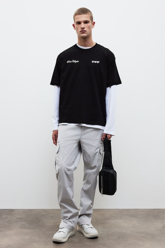 HM Bedrucktes T-Shirt in Loose Fit 2025
