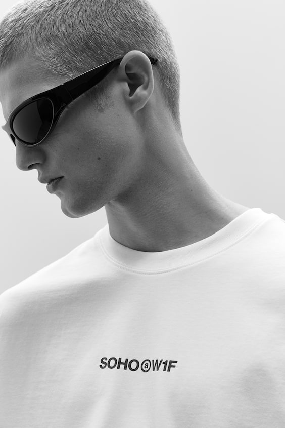 HM Bedrucktes T-Shirt in Loose Fit Verkauf