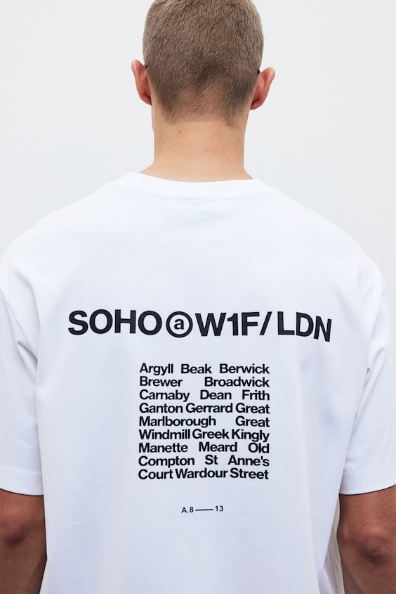 HM Bedrucktes T-Shirt in Loose Fit Verkauf