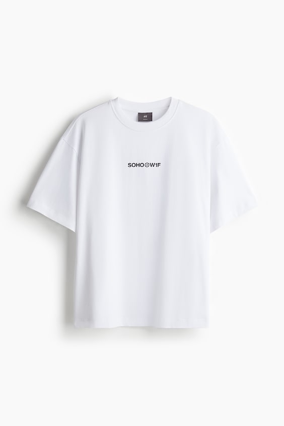 HM Bedrucktes T-Shirt in Loose Fit Verkauf