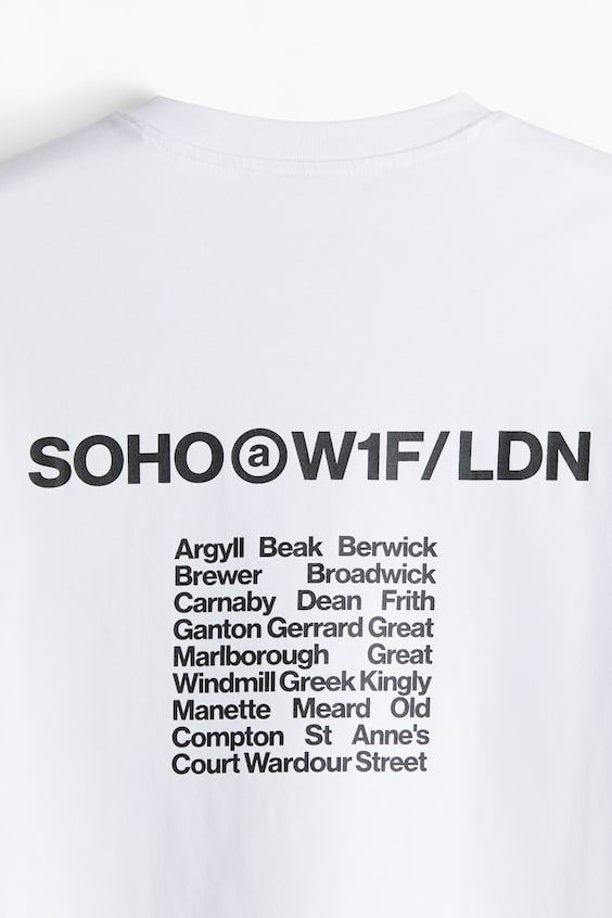 HM Bedrucktes T-Shirt in Loose Fit Verkauf