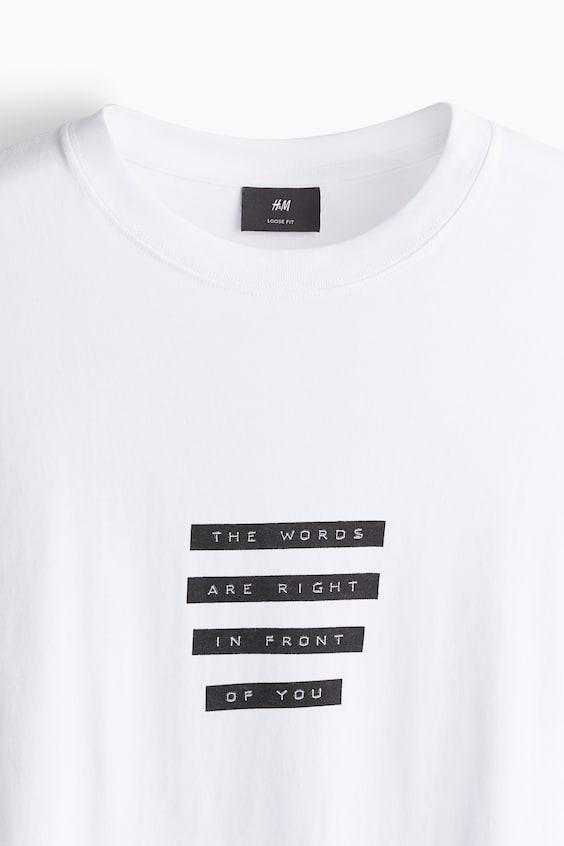 HM Bedrucktes T-Shirt in Loose Fit Hotsell