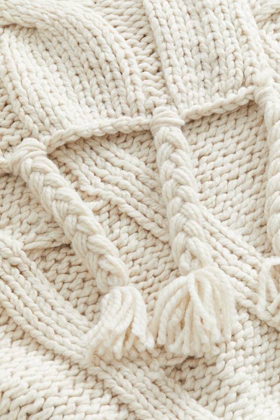 HM Plaid mit Quasten Günstig kaufen