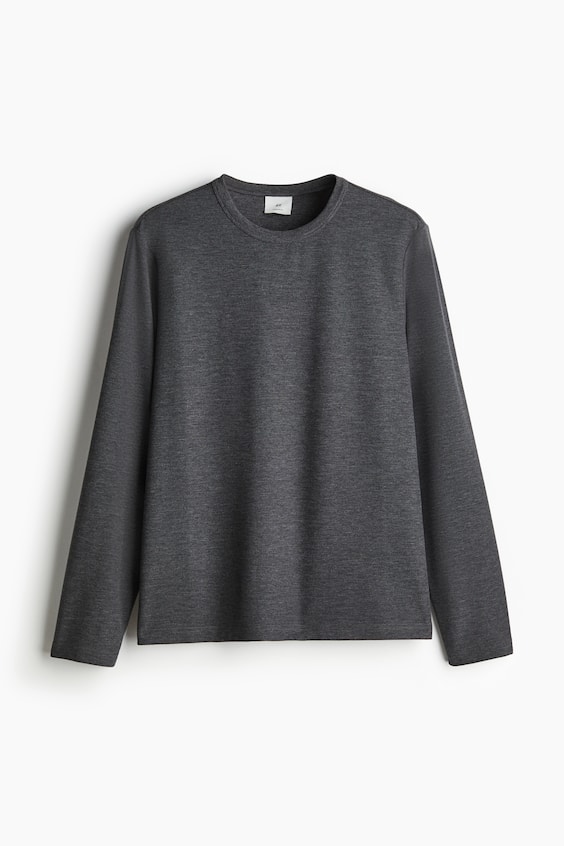 HM Langarmshirt mit Waffelstruktur in Regular Fit Letzte 2 Tage