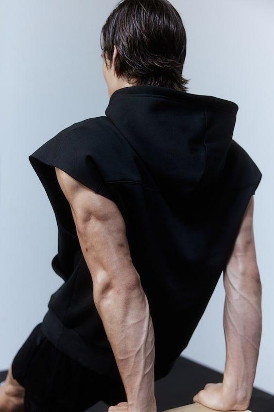 HM Ärmelloser Sport-Hoodie in Loose Fit Super Rabatt