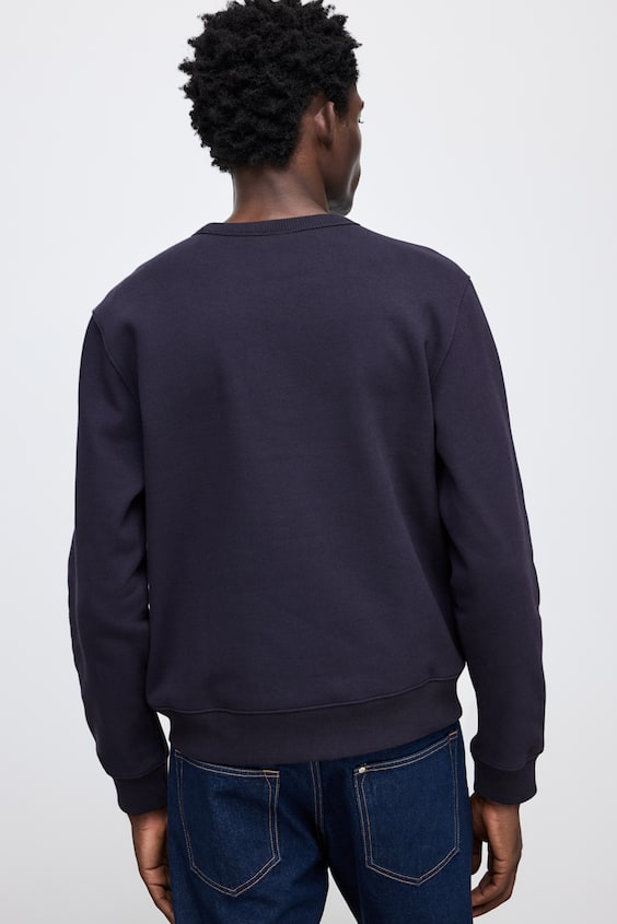 HM Sweatshirt mit Motivstickerei in Regular Fit Im Verkauf