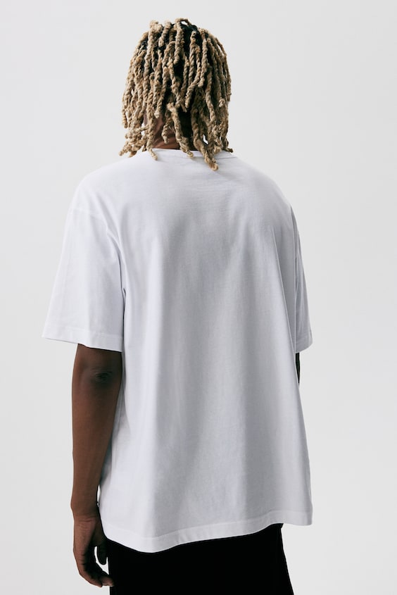 HM Bedrucktes T-Shirt in Loose Fit Großer Ausverkauf