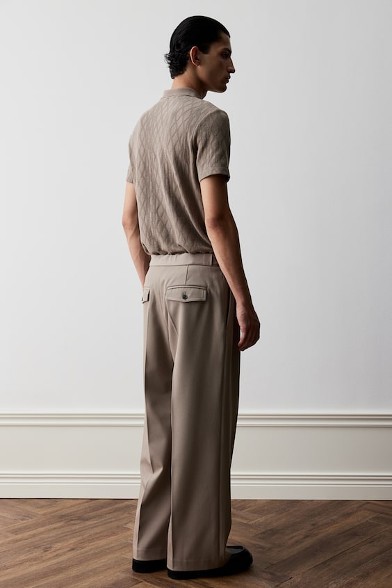HM Strukturiertes Poloshirt in Slim Fit Jubiläumsangebot