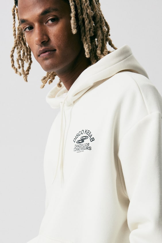 HM Bedruckter Hoodie in Oversized Fit Nur für heute