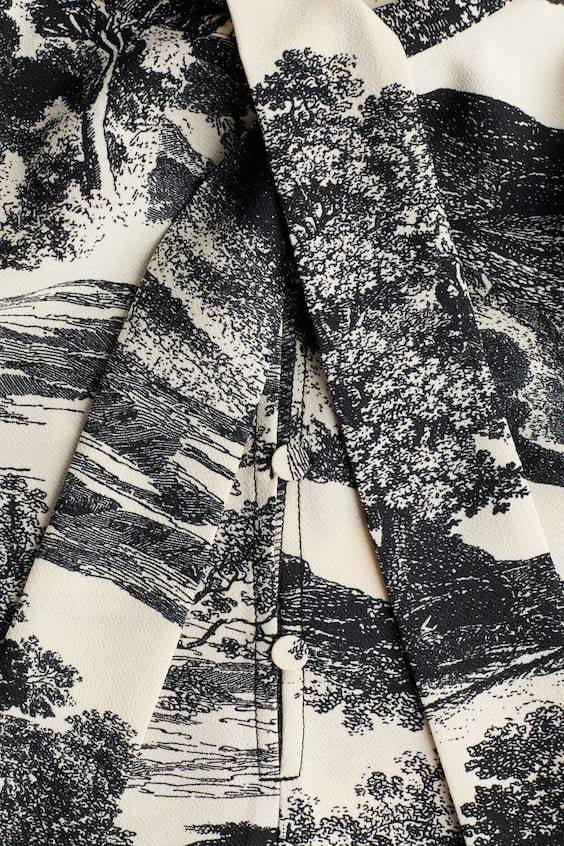 HM Kleid mit Bindekragen Kostenloser Versand international