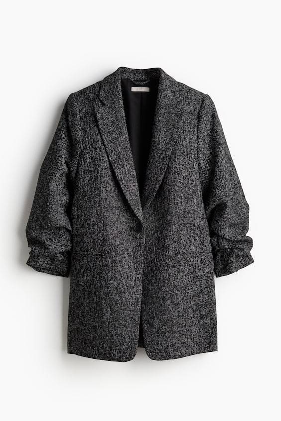 HM Blazer mit gerafften Ärmeln Fabrikladen