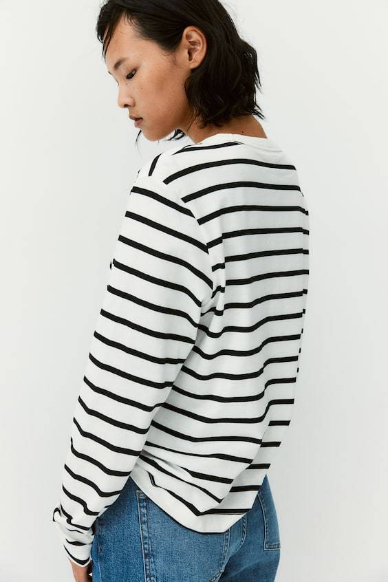 HM Shirt aus Baumwolljersey Kostenloser Versand