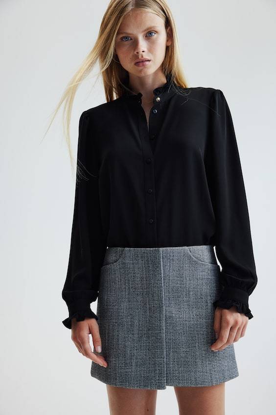 HM Bluse mit Volants Flash Sale