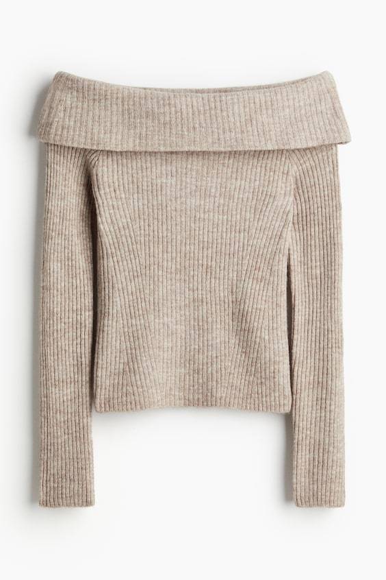 HM Schulterfreier Pullover Große Rabatte