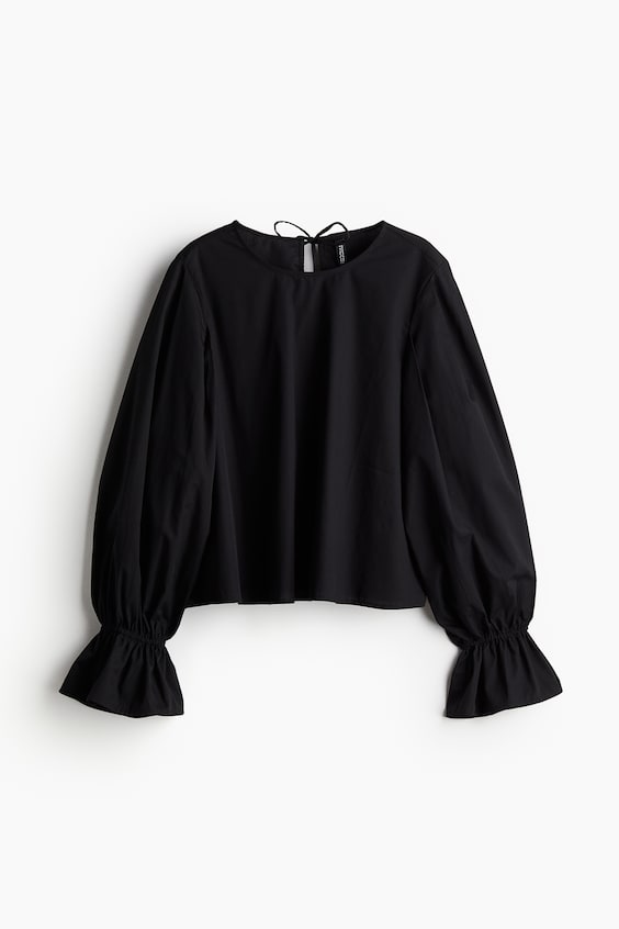 HM Baumwollbluse mit Bindedetail Kauf eins, bekomm eins gratis