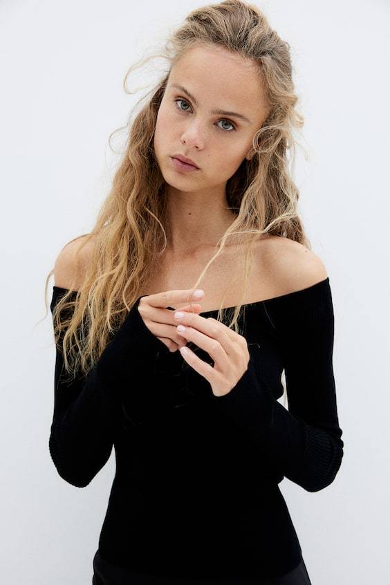 HM Off-Shoulder-Shirt Super Sparpreis