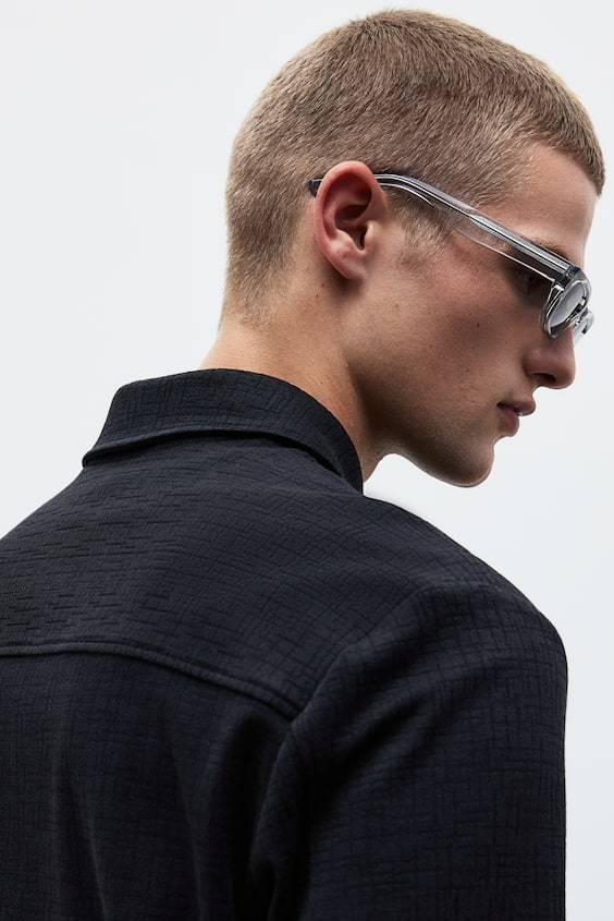 HM Overshirt mit Struktur in Regular Fit Bis zu 60% Rabatt