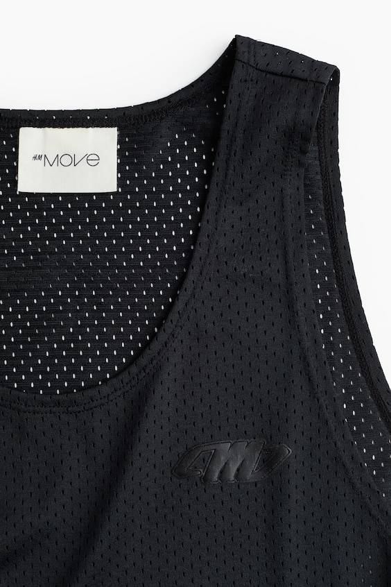 HM Oversized Fit Printed sports vest top in DryMove™ Sonderangebot der Fabrik