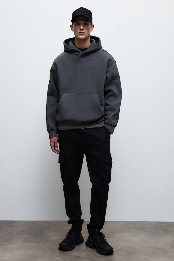 HM Bedruckter Hoodie in Oversized Fit 50% Rabatt mit kostenlosem Versand