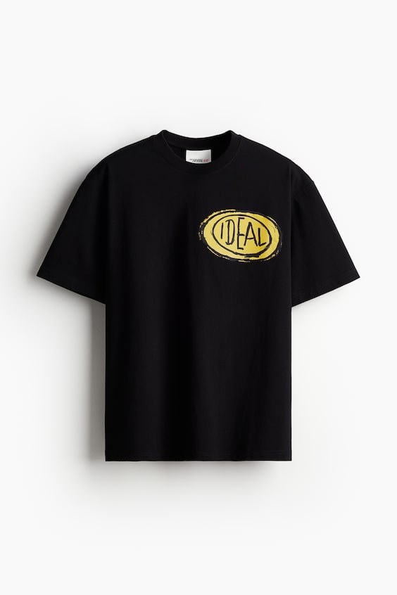 HM Baumwoll-T-Shirt in Relaxed Fit Im Verkauf