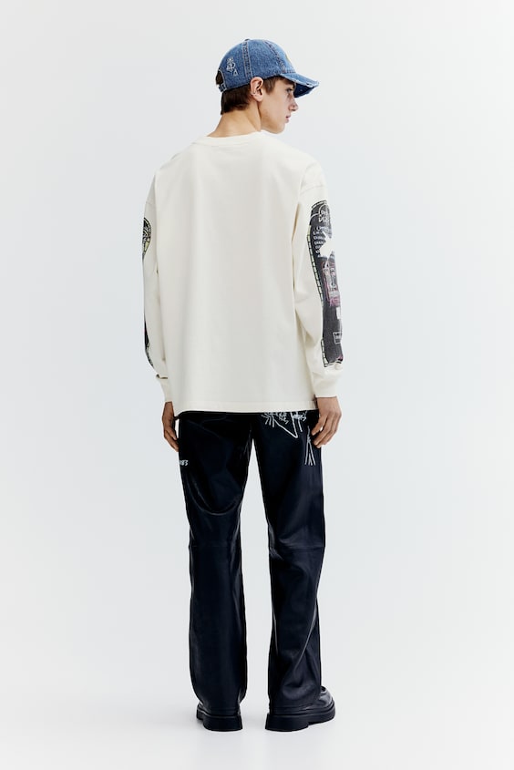 HM Langarmshirt aus Baumwolle in Oversized Fit Verkauf