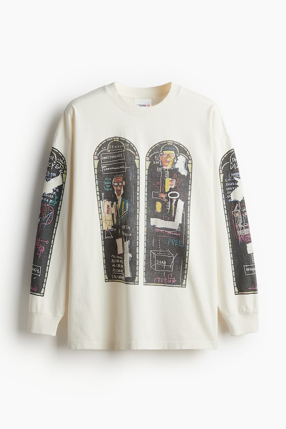 HM Langarmshirt aus Baumwolle in Oversized Fit Verkauf