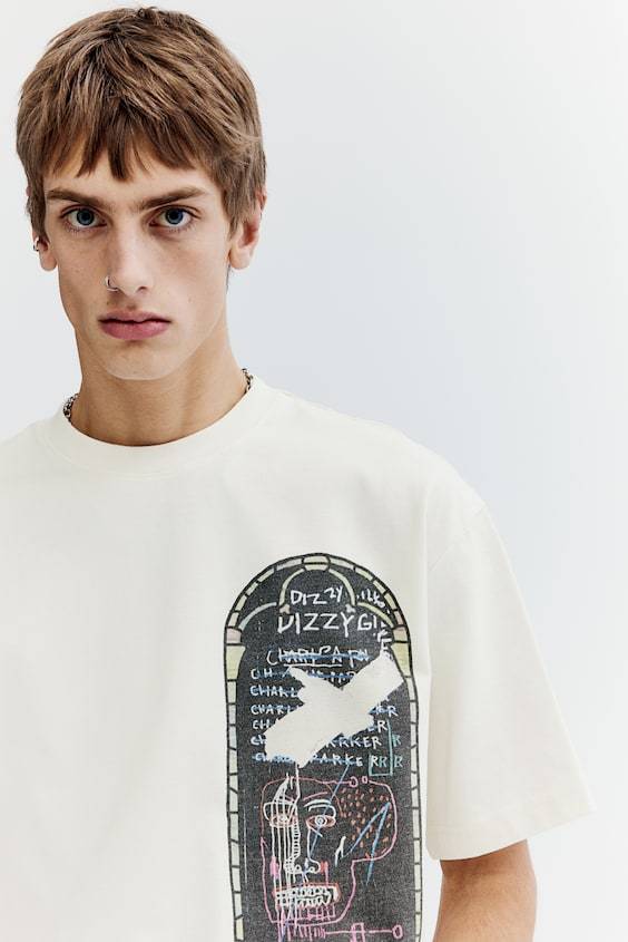 HM Baumwoll-T-Shirt in Relaxed Fit im Angebot