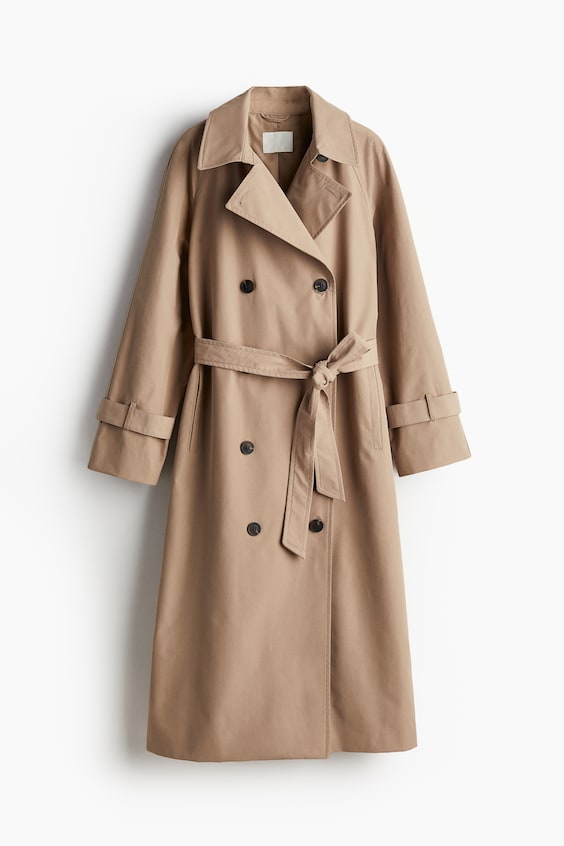 HM Zweireihiger Trenchcoat Günstiger Verkauf
