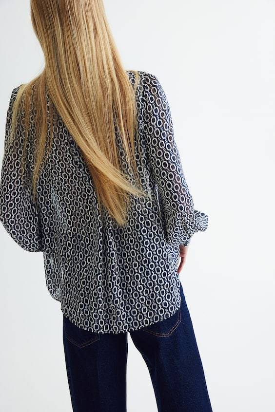 HM Gemusterte Bluse Fabrik Onlineshop