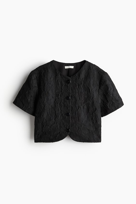 HM Cropped Bluse Weihnachtsangebot