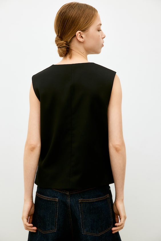 HM Anzugweste aus Twill Heißer Verkauf