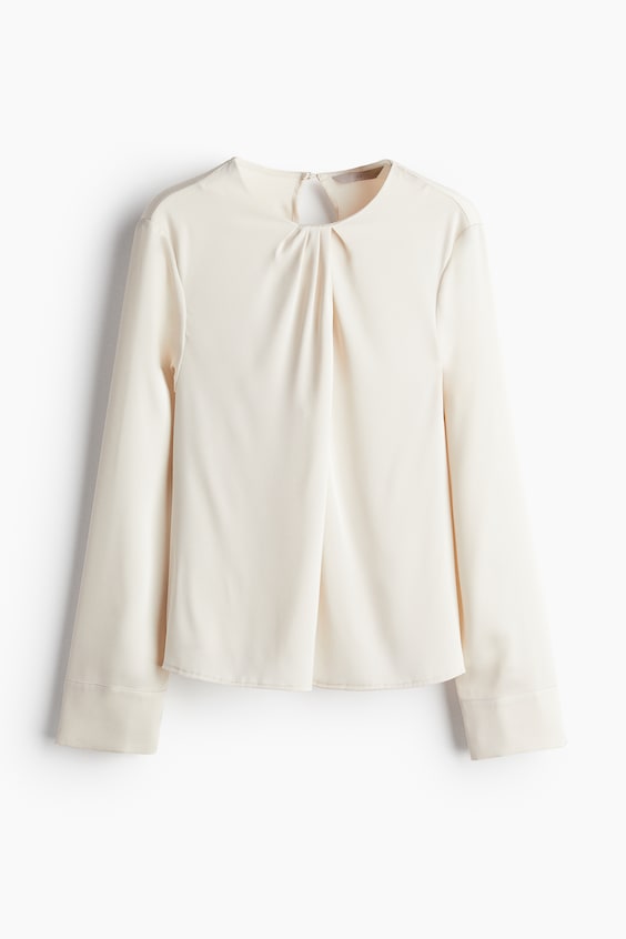 HM Satinbluse mit Faltendetail Online Outlet