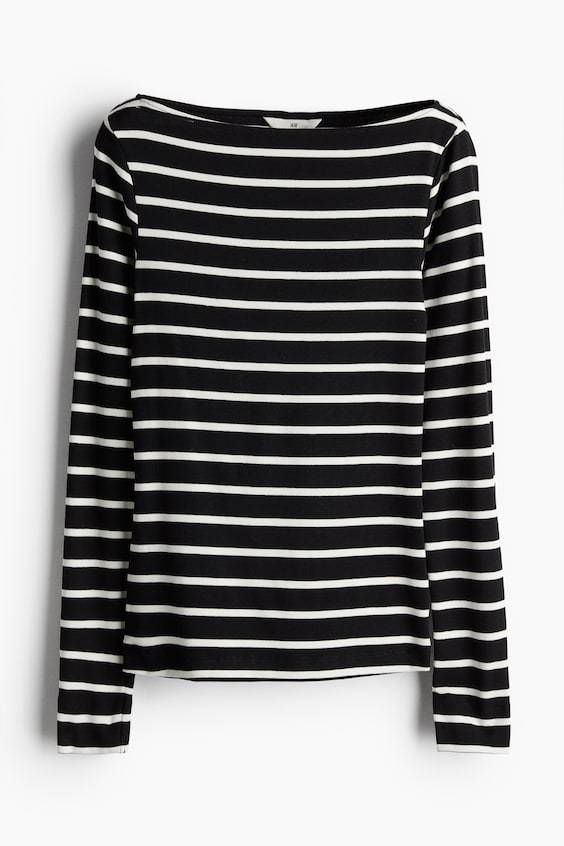 HM Shirt mit U-Boot-Ausschnitt Letzte 2 Tage