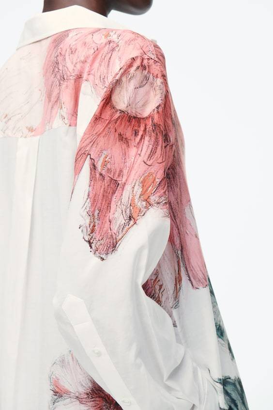 HM OVERSIZED-HEMDBLUSENKLEID MIT BLUMEN-PRINT Vierteljährliche Förderung