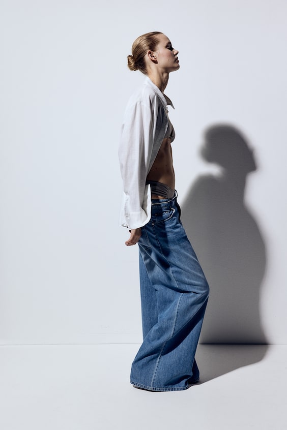 HM Baggy Wide Low Jeans Riesige Rabatte
